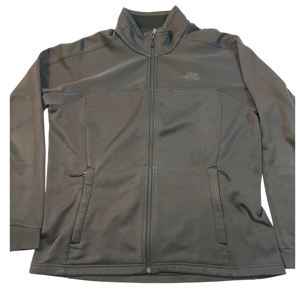 The North Face Mens Black Full‎ Zip Softshell Jacket NF00CP5L Size XL